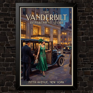 Affiche Publicité de mode vintage des années 1920