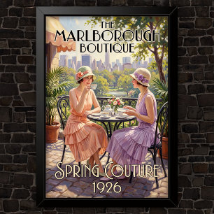 Affiche Publicité de mode vintage des années 1920