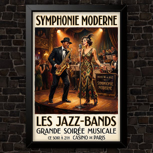 Affiche Publicité de mode vintage des années 1920