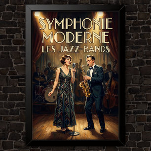 Affiche Publicité de mode vintage des années 1920