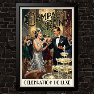 Affiche Publicité de mode vintage des années 1920