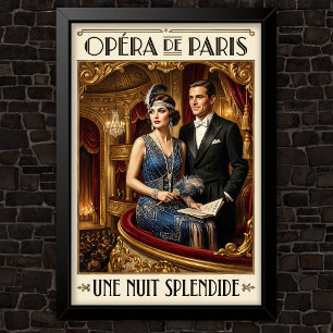 Affiche Publicité de mode vintage des années 1920