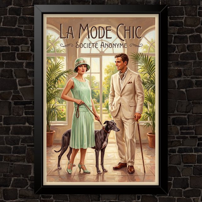 Affiche Publicité de mode vintage des années 1920 (Créateur téléchargé)