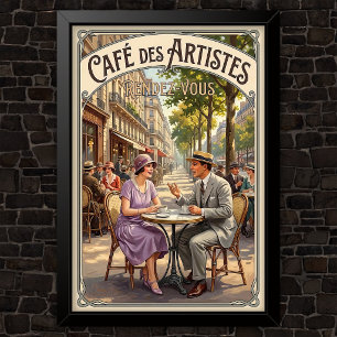 Affiche Publicité de mode vintage des années 1920