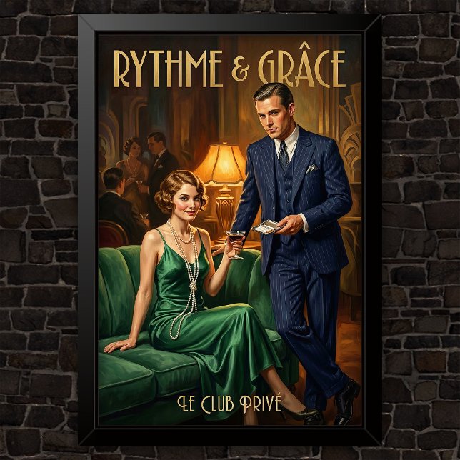 Affiche Publicité de mode vintage des années 1920 (Créateur téléchargé)