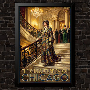 Affiche Publicité de mode vintage des années 1920