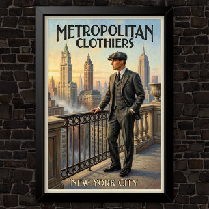 Affiche Publicité de mode vintage des années 1920