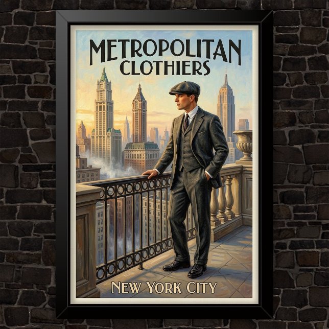 Affiche Publicité de mode vintage des années 1920 (Créateur téléchargé)
