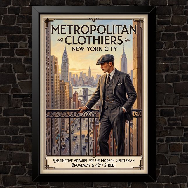 Affiche Publicité de mode vintage des années 1920 (Créateur téléchargé)