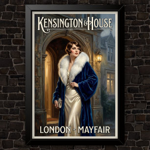Affiche Publicité de mode vintage des années 1920