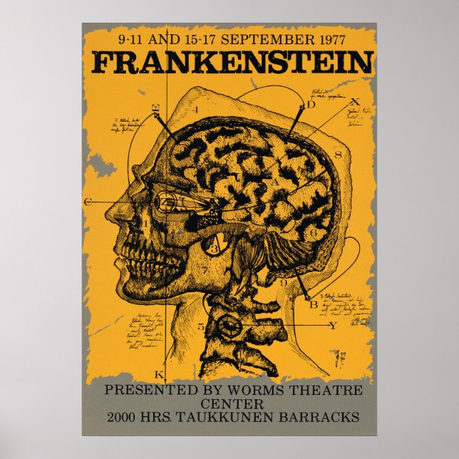 Affiche Publicité de théâtre vintage (Devant)