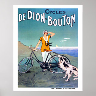 Affiche Publicité de vélo français de 1925
