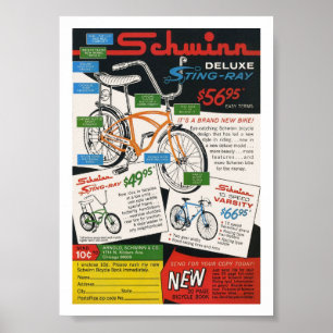 Affiche Publicité de vélo vintage