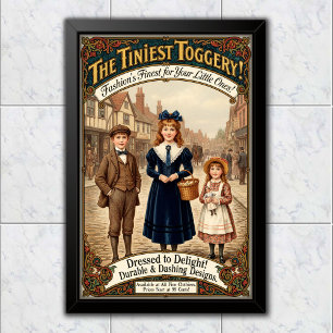 Affiche Publicité de vêtements de la plus petite mercerie