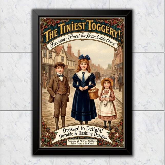 Affiche Publicité de vêtements de la plus petite mercerie  (Créateur téléchargé)