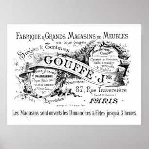 Affiche Publicité du fabricant européen vintage