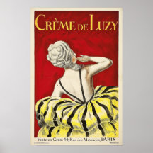Publicité française art nouveau beauté Creme de Lu