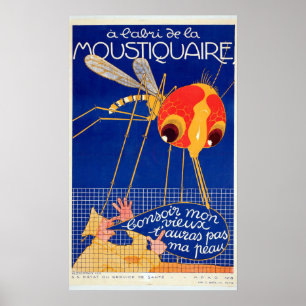 Affiche Publicité française vintage de lutte contre les