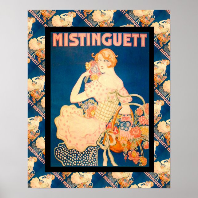 Affiche Publicité française vintage, Mistinguett (Devant)