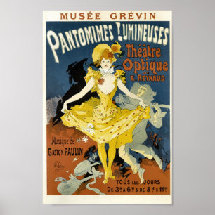 Affiche Publicité française vintage Pantomimes Lumineuses
