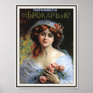 Affiche Publicité impériale de parfum russe 1892