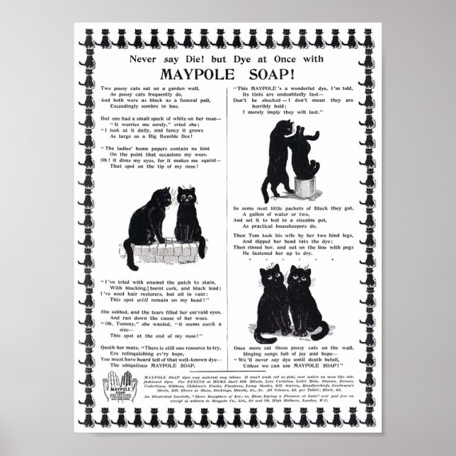 Affiche Publicité Maypole Soap, Louis Wain (Devant)