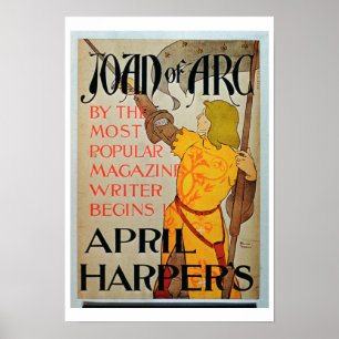 Affiche Publicité par affichage harpiste de "Jeanne d'Arc"
