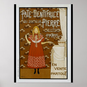 Affiche Publicité pour dentifrice Art Nouveau