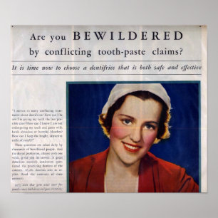 Affiche Publicité pour dentifrice vintage