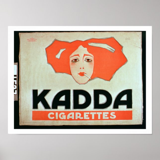 Affiche Publicité pour 'Kadda Cigarettes' (litho couleur (Devant)