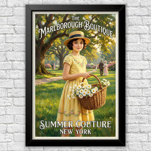 Affiche Publicité pour la mode enfantine vintage des année