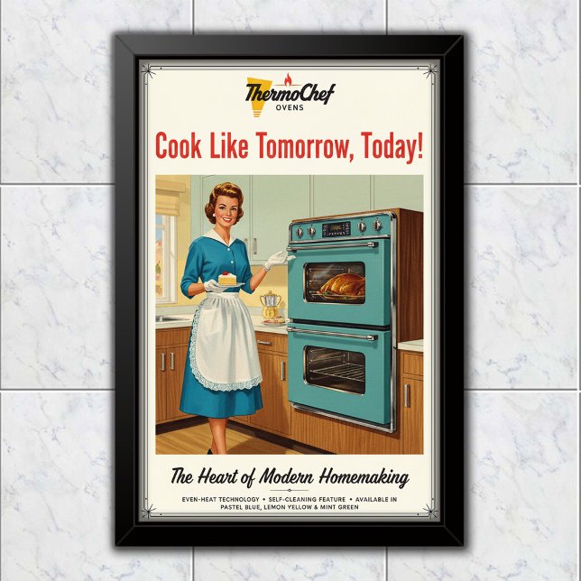 Affiche Publicité pour le four ThermoChef vintage 1960 (Créateur téléchargé)