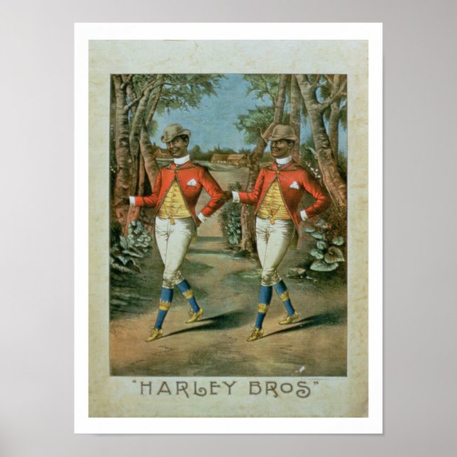 Affiche Publicité pour les Harley Brothers (couleur li (Devant)