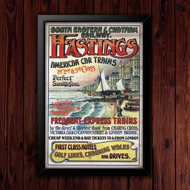 Affiche Publicité pour les voyages sur le chemin de fer du (Créateur téléchargé)