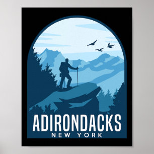Affiche Publicité pour l'escalade de montagne Adirondack R