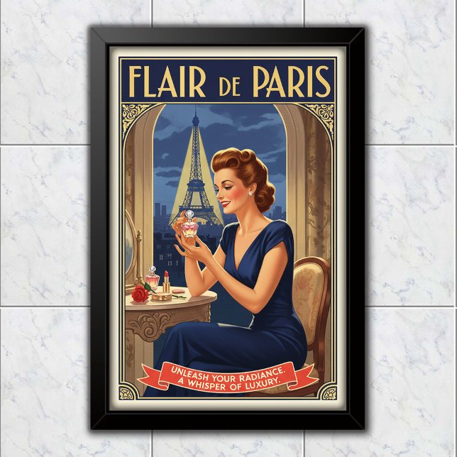 Affiche Publicité pour parfum Flair de Paris de 1940 (Créateur téléchargé)