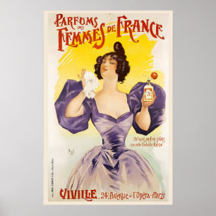 Affiche Publicité pour parfum Parfums Des Femmes de France