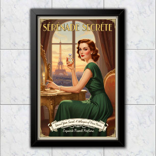 Affiche Publicité pour parfum Sérénade Secrète de 1940