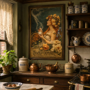 Affiche Publicité rétro Art nouveau pour chocolat