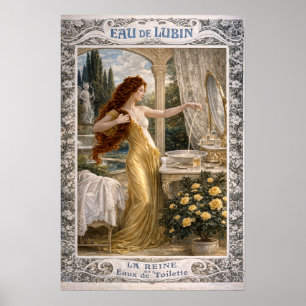 Affiche Publicité rétro Art nouveau pour parfum français