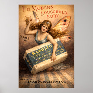 Affiche Publicité rétro de savon de l'ère victorienne