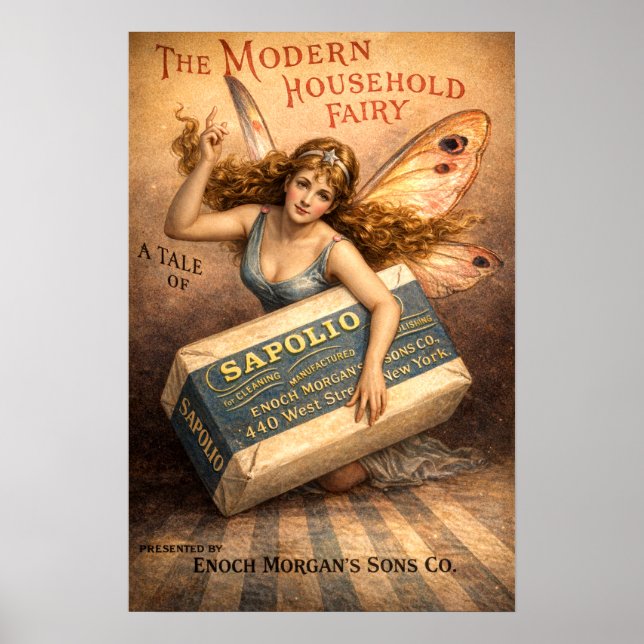Affiche Publicité rétro de savon de l'ère victorienne (Devant)