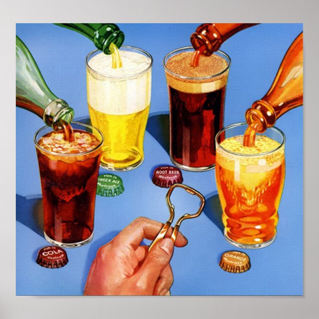 Affiche Publicité Retro Soda Pop (Devant)