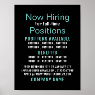 Affiche Publicité Stylish Offre d'emploi