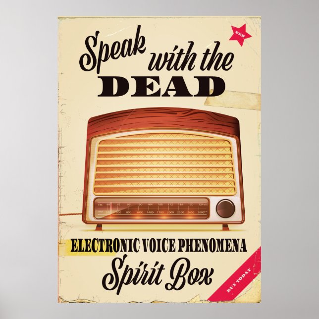 Affiche Publicité sur le phénomène de voix électronique Ch (Devant)