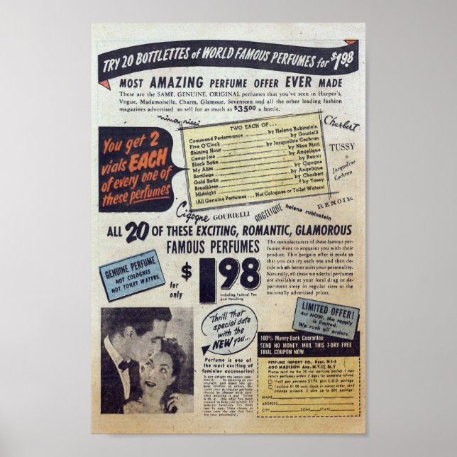 Affiche Publicité vintage (Devant)