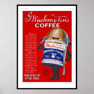 Affiche Publicité Vintage 1919 Café