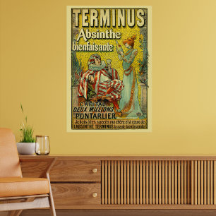 Affiche Publicité vintage Art nouveau de l'ère victorienne