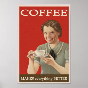 Affiche Publicité Vintage café