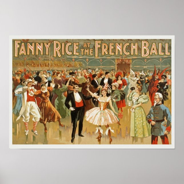 Affiche Publicité vintage de bal (Devant)